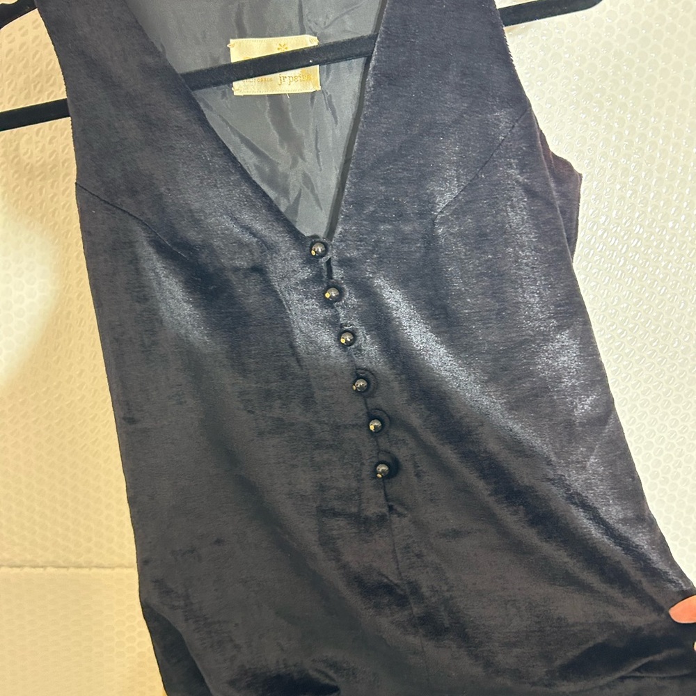 Vintage 60’s/70’s‎ Ceci California Jr. Petite Black Velvet Dress - Picture 3 of 5